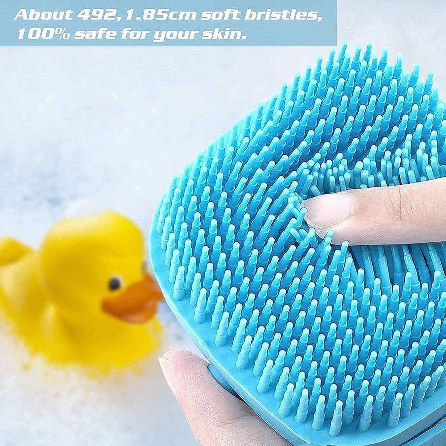 Hook & Clean: Soft Silicone Baby Bath Brush